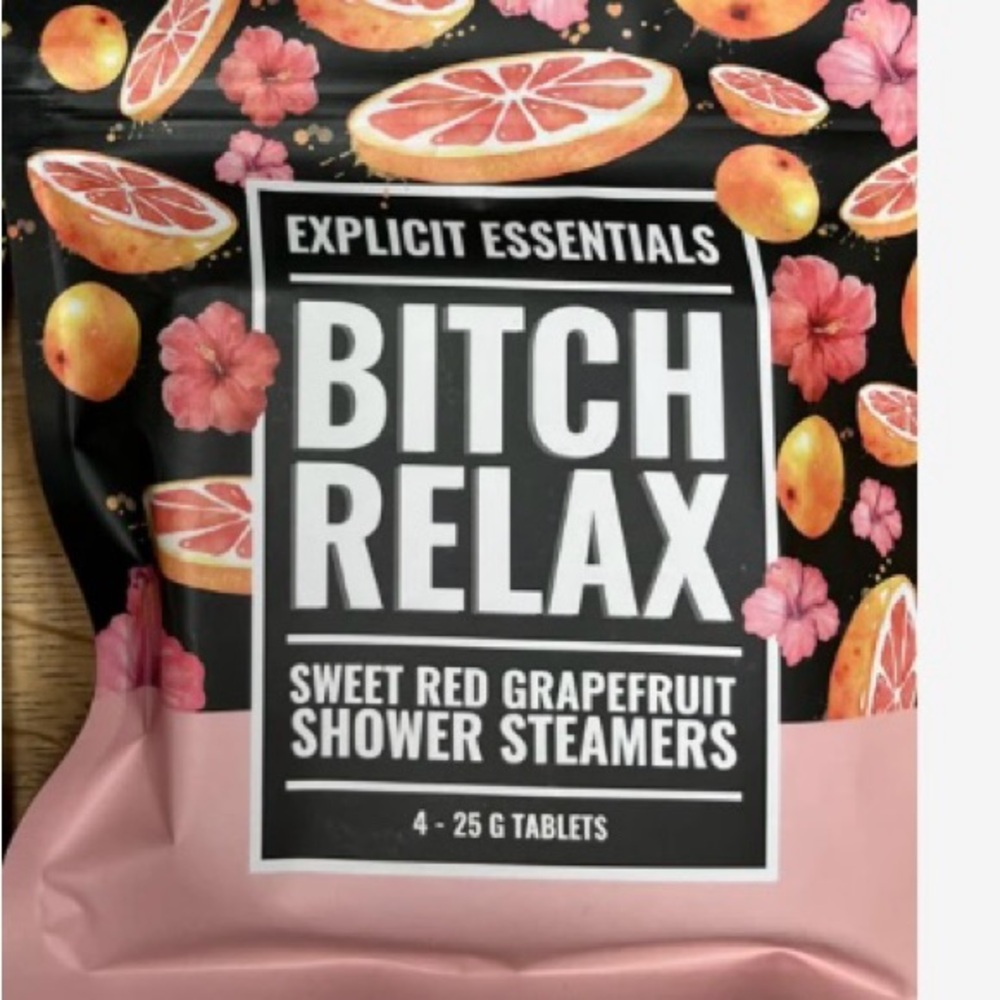 🆕 B!tch Relax Sweet Red Grapefruit Shower Steamers 4 - 25g tablets CALM SPA FUN